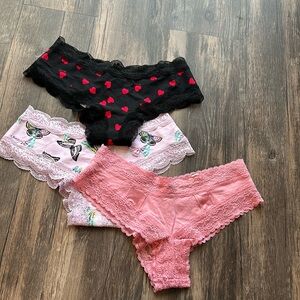 NWOT Victoria Secret set of three panties size small